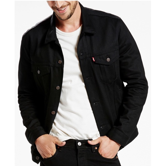 levi's black denim trucker jacket